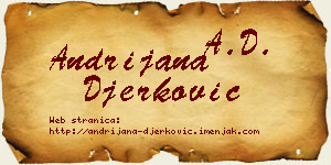 Andrijana Đerković vizit kartica